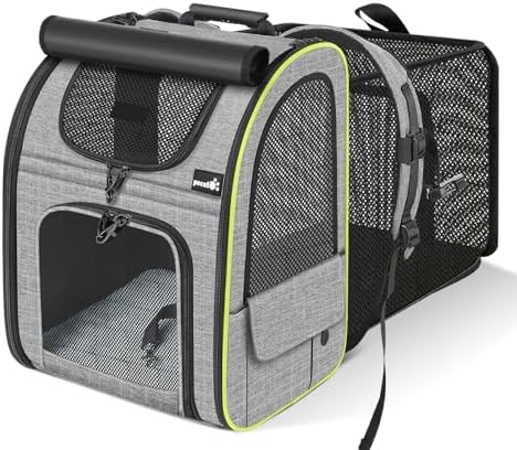 pecute Cat Backpack with Curtain, Cat Carrier Backpack Breathable by pecute