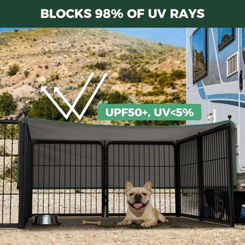 FXW Rollick Dog Playpen with Sun Shade, 16 Panels - Image 3