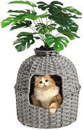 SETVSON Cat Litter Box Plant Enclosure, Hidden PE Rattan Litter Box by SETVSON