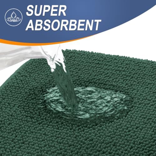OLANLY Memory Foam Bathroom Rugs 34x21, Absorbent Bath Mat - Image 3