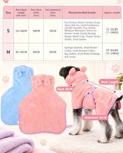 Dog Bathrobe Absorbent Microfiber Pet Drying Robe - Image 2