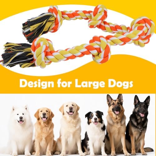 SZEE Dog Rope Toy for Large Dogs, 37 Inch 5 Knots, Halloween Pet Toys for Large - Image 3