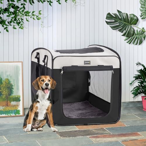 DONORO Dog Kennels and Crates for Medium Dogs, Portable Pop Up Indoor Pet Cage - Image 4