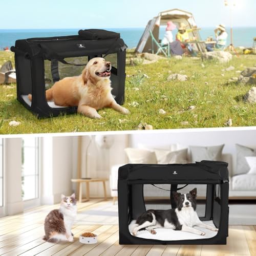X-ZONE PET Dog Crate 3-Door Kennel, Collapsible Portable Soft Sided Pet Carriers - Image 6