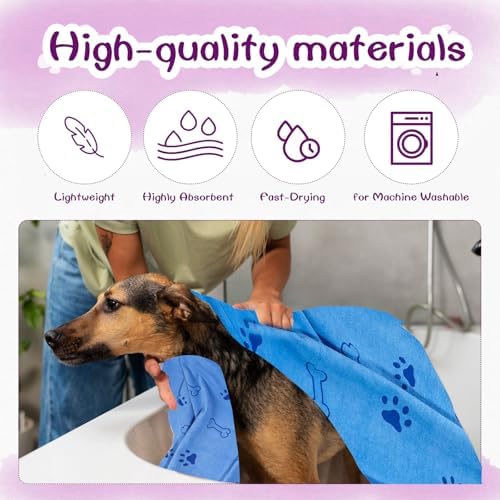 30 Pcs Dog Towels for Drying Dogs Bulk 20 x 40 Inch Quick Drying Pet Bath - Image 5