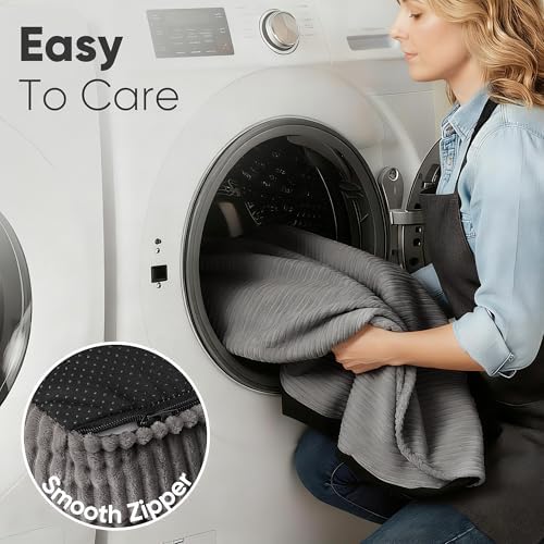 FUKUMARU Dog Couch Bed, Corduroy Cozy Cat Bed, Waterproof, Washable Cover - Image 5