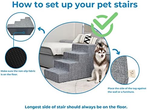 Best Pet Supplies Dog Stairs for Small Dogs & Cats, Foam Pet Steps Portable - Image 6