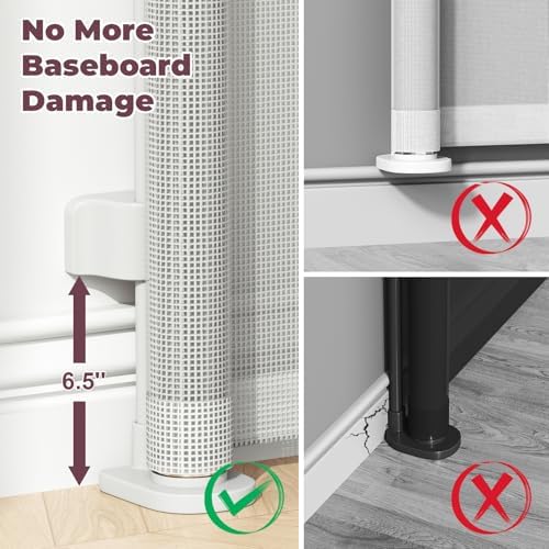 96" Retractable Baby Gate, Long Mesh Dog Gate - Image 4