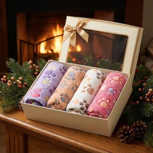 Tatuo 4 Pack Fleece Dog Blanket - Image 6
