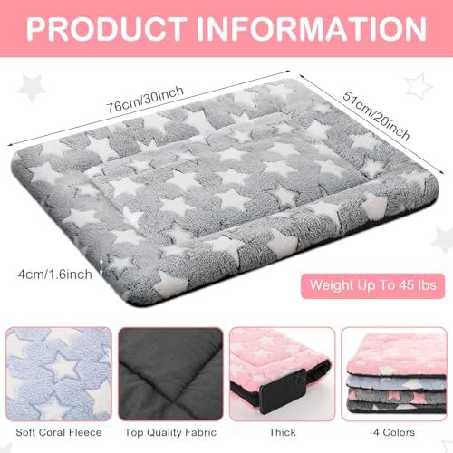 VitalCozy 4 Pcs Dog Crate Pads Soft Warm - Image 2