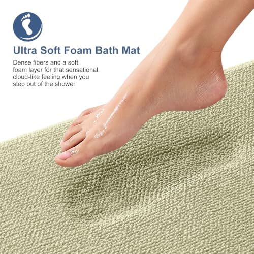 OLANLY Thick Memory Foam Bathroom Rugs 36x24, Absorbent Bath Mat - Image 2
