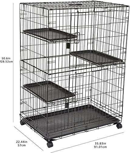 Amazon Basics Large 3-Tier Cat Cage Playpen - Image 4