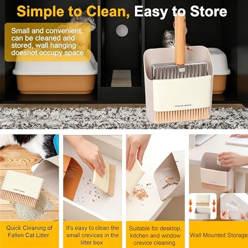 Cat Litter Scoop with Holder, Heavy Duty Stainless Steel Kitty Scooper - Image 5