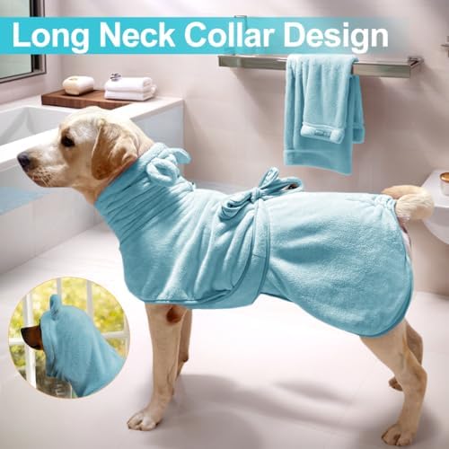 Medium to Large Size Dog Bathrobe, Quick Drying Super Absorbent, Warm Dog Towels - Image 5