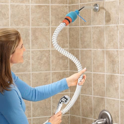 Slip-On Tub Hose for Bathtub Faucet, Ear-Tab Zip-Tie Connector, Handheld - Image 2