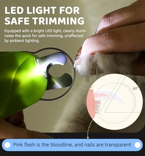 Pet Nail Clipper with Light for Cats & Small Dogs Puppies, Ultra Bright LED to - Image 3