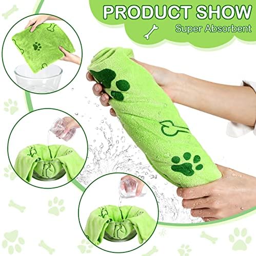 Chumia 8 Pcs Dog Towel for Drying, 40 x 24 Inch, Dog Paw and Bone - Image 4