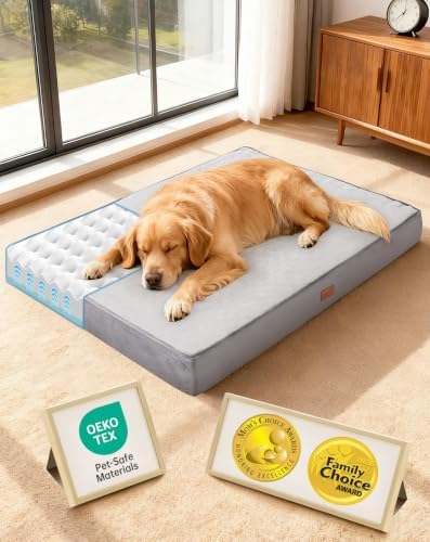 OhGeni Orthopedic Waterproof Large Dog Bed, Memory Foam, 44 inch-XXL by OhGeni