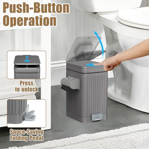 Dog Poop Trash Can for Outside & Indoor, 5L/1.3Gal Small Pet Waste Bin - Image 5