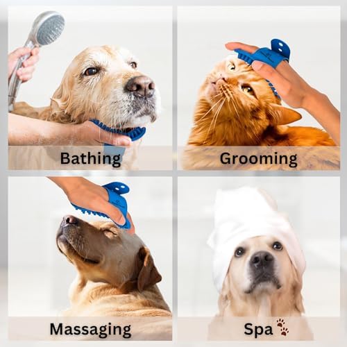 Dog Bath Brush - Silicone Grooming and Shedding Brush - Image 4