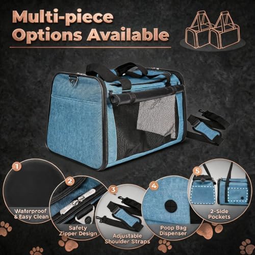 YUDODO 25lbs Cat Carrier Lightproof Soft Sided Pet Carrier - Image 3