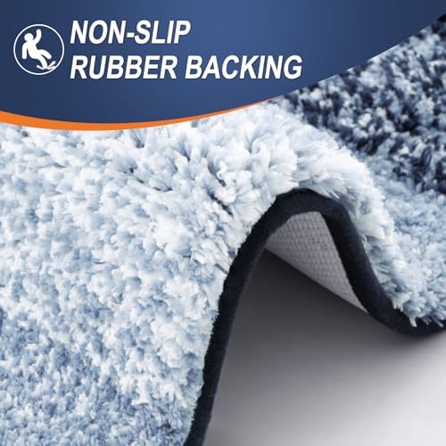 OLANLY Bathroom Runner Rug 59x17, Extra Soft Absorbent Microfiber Bath Rugs - Image 4