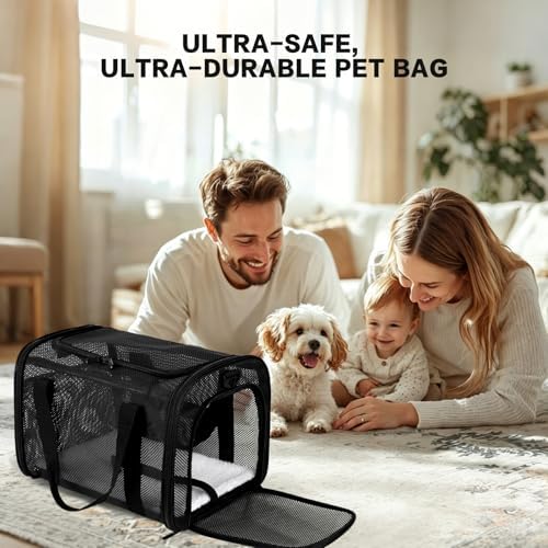 Cat Carrier, Soft-Sided Pet Carrier Bag, Breathable Mesh - Image 6