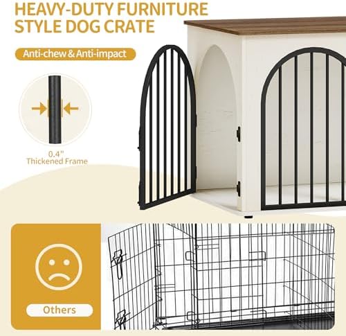 Hzuaneri 39.4'' Dog Crate Furniture, Dog Kennel Indoor - Image 4