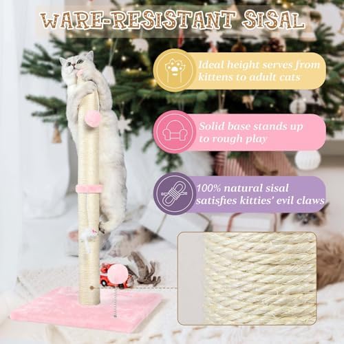 ANWA 32" Tall Sisal Cat Scratching Posts Tree - Image 5
