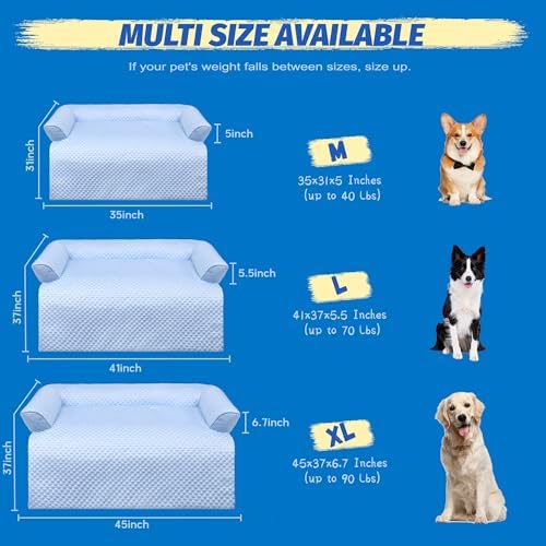WATANIYA PET Cooling Dog Bed, Washable Cooling Mat - Image 2