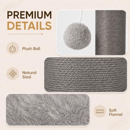 PAWSCRAT 32-Inch Tall Cat Scratching Post, 5.5-Inch Diameter - Image 5