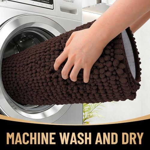 OLANLY Thick Chenille Small Bathroom Rugs 24x16, Absorbent Bath Mat - Image 4