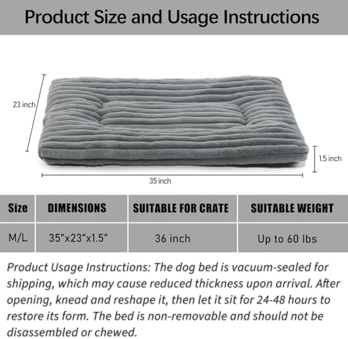 Dog Beds Crate Pad for Medium to Large Dogs Ultra Soft Dog Mat for Crate or - Image 4