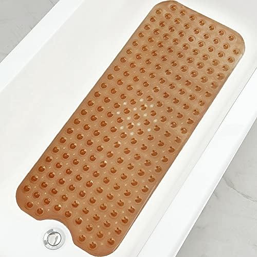 Bathtub and Shower Mats, Extra Long Non-Slip Bath Tub Mat 39 x 16 Inch by Linoows