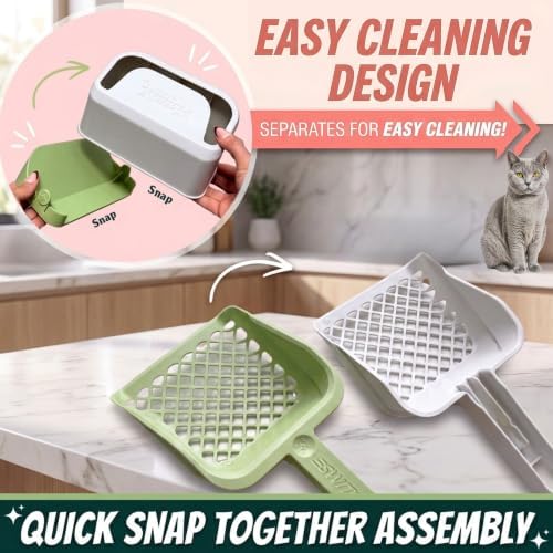 Sprinkle & Sweep Speed Sifter Switch Cat Litter Scooper, 2-in-1 Sifter Tool - Image 6