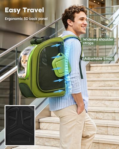 Pecute Cat Backpack Carrier, Large Space Cat Bubble Backpack - Image 6