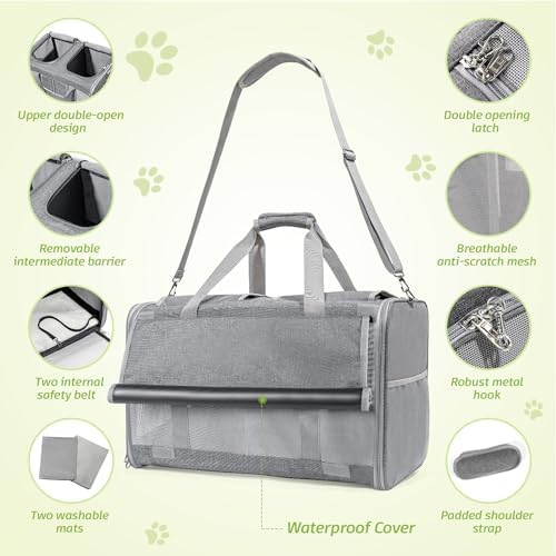 Sedioso Large Cat Carrier for 2 Cats, 21.7X 13.8X 13.8in Pet Carrier for Cat - Image 3