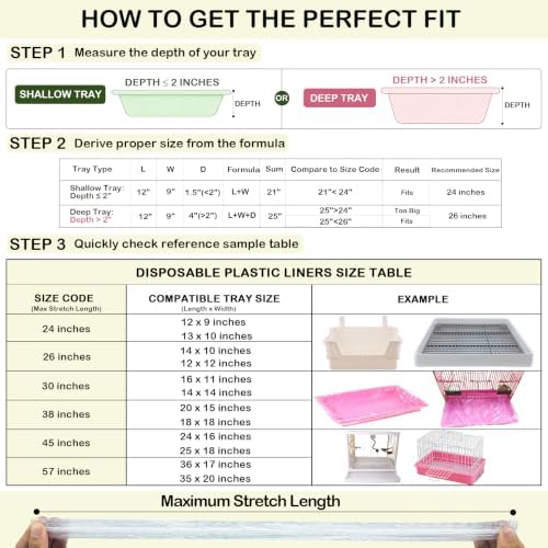 Disposable Small Animal Cage Liner Rabbit Litter Box Liners Tray Film Bags - Image 4