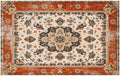 Giwawa Ethnic Boho Bath Rug Rust Coral Floral Plush Kitchen Mat 20x32 Inch Soft by Giwawa