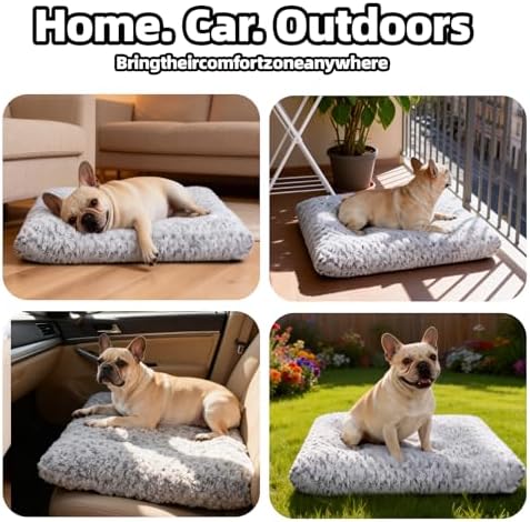 Dog Bed Medium Size, Plush Washable Pet Bed Mat, Dog Crate Bed 23"x 18" - Image 4