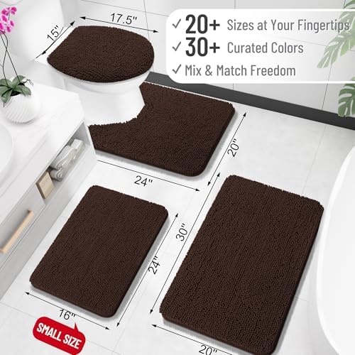 OLANLY Small Bathroom Rugs 30x18, Extra Soft Absorbent Chenille Bath Rugs - Image 2