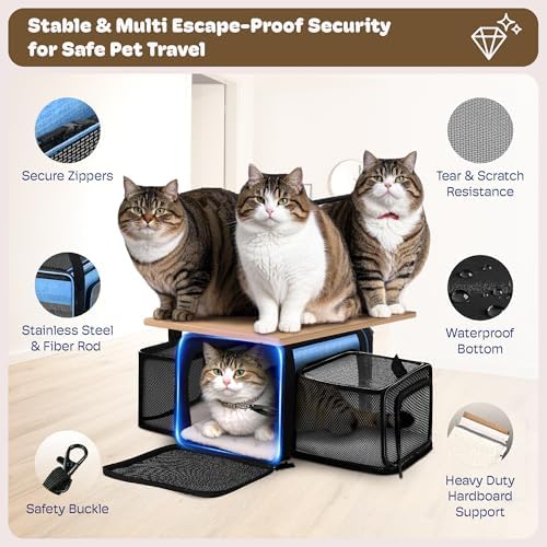 Top and 2 Sides Expandable Pet Carrier 17x11x9.5 TSA Airline Approved - Image 5