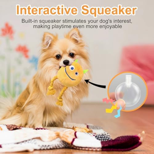 lilfrd 2 Pack Squeaky Rope Plush Dog Toys - Image 2