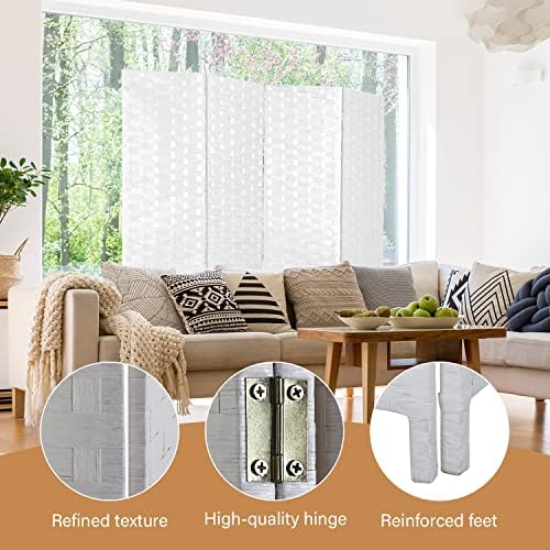 FDW 4-Panel Folding Room Divider | 6ft - Image 4