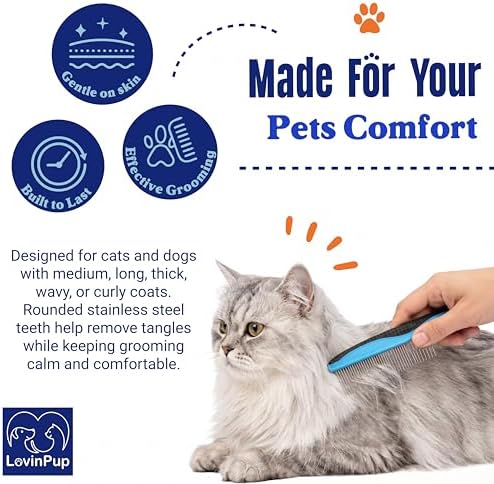 Pet Metal Comb for Dogs and Cats – Detangling Comb - Image 5