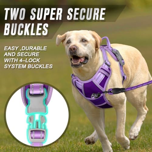BARKBAY Dog Harness No Pull for Medium Sized Dog Front Back Clips, Dog Vest - Image 4