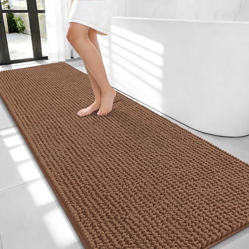 OLANLY Thick Chenille Bathroom Runner Rugs 70x24, Absorbent Bath Mat by OLANLY
