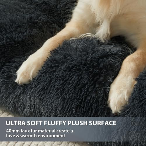 BFPETHOME Dog Beds for Large Dogs, Plush Dog Crate Bed Fluffy Cozy Kennel Pad - Image 4