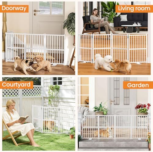 Snughome Dog Gate Indoor, 23.62" H Freestanding Short Dog Door Gates - Image 5