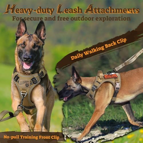 rabbitgoo Tactical Dog Harness for Small Dogs, No Pull Service Pet Vest - Image 3